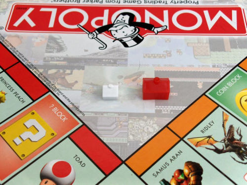 Monopoly Nintendo Special Collectors Edition board game laid out