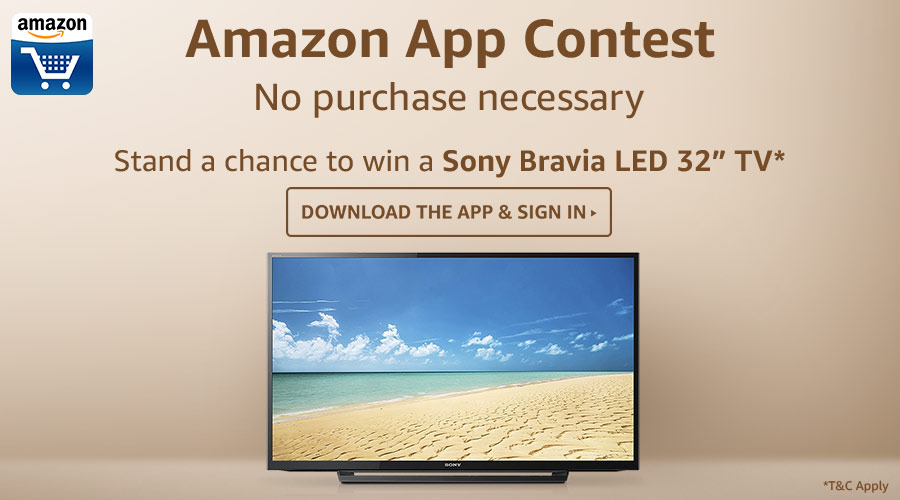 Amazon App Contest Stand A Chance To Win A Sony Bravia Led 32